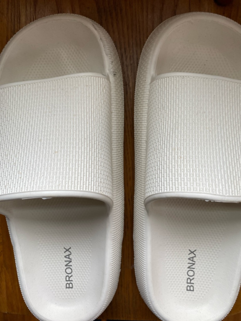 Bronax White Slide Sandals for Women